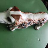 Décor de jardin chien en faïence