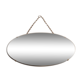 Beveled mirror oval 50 years 60 x 34 cm