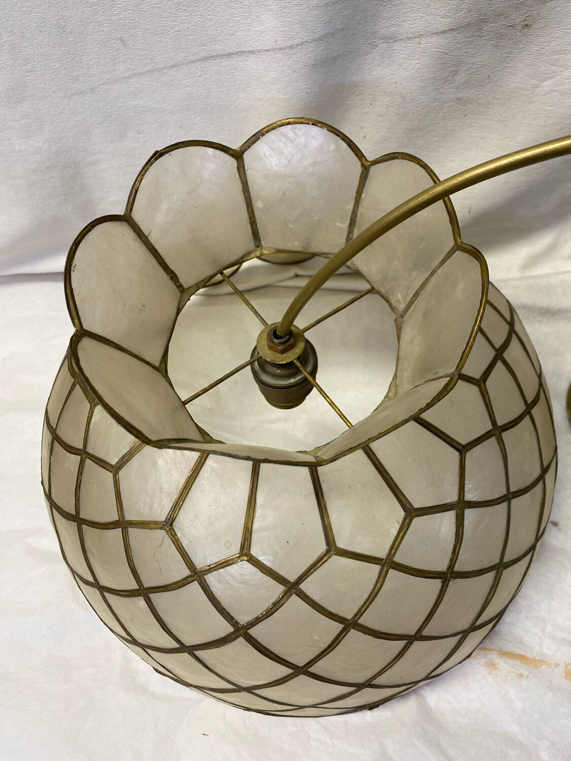 Old mother-of-pearl and brass suspension