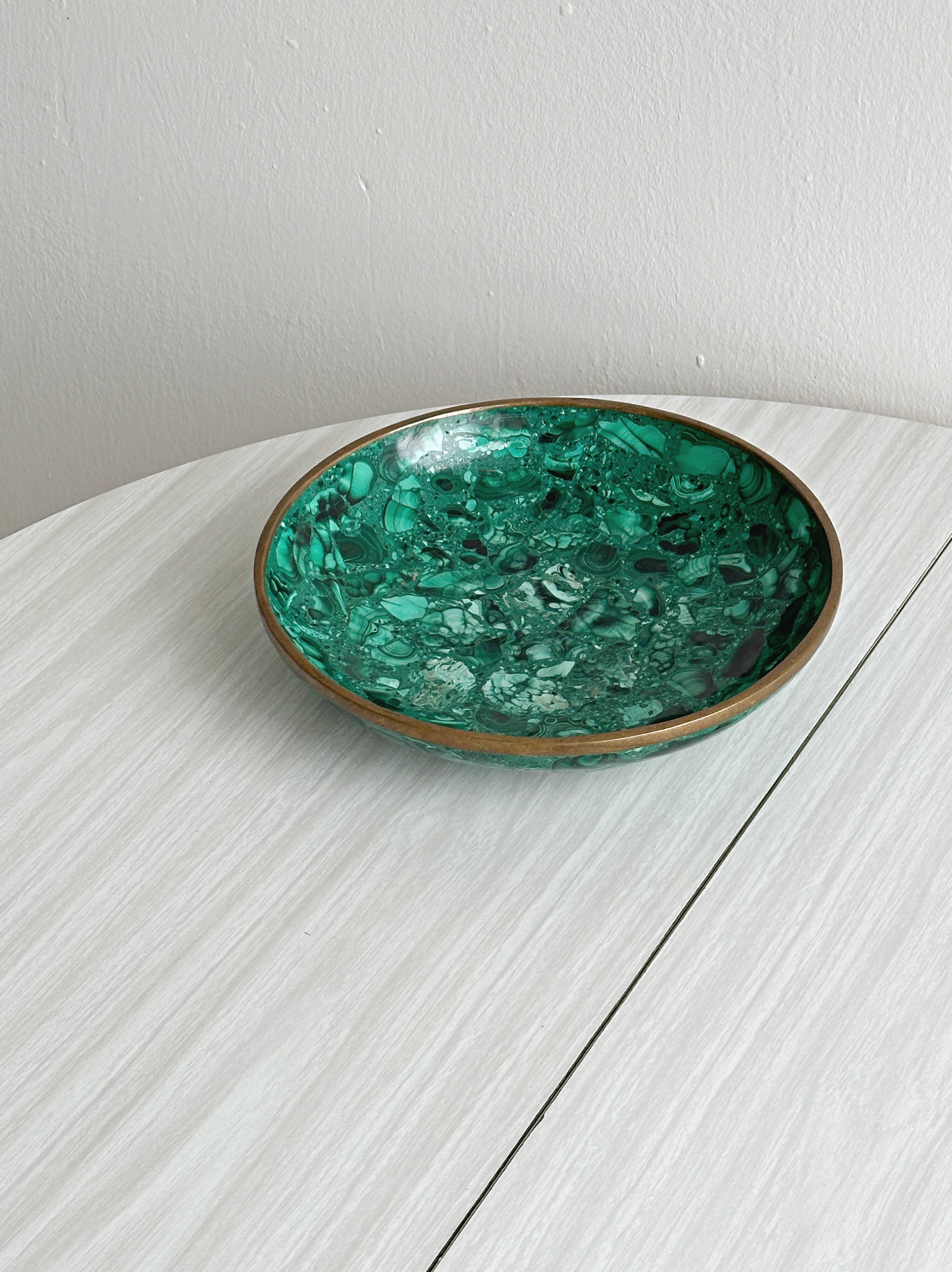 Malachite bowl for fruits or centrepiece.