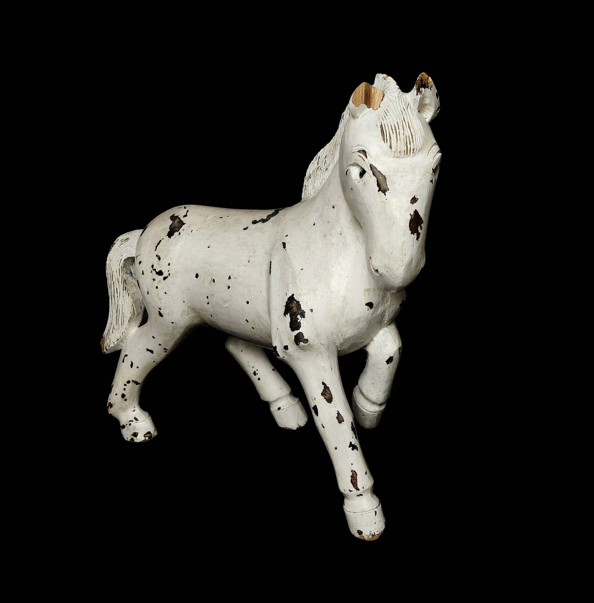 Carved wooden horse – Folk Art