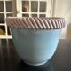 important vintage woven ceramic pot