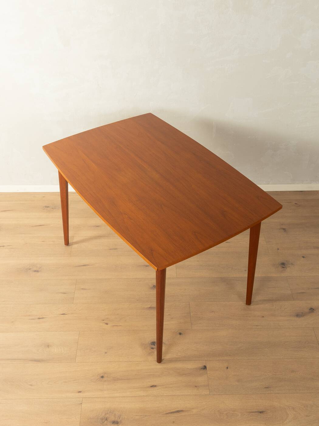 Elegant mid-century dining table with extension function, 1960s, teak veneer