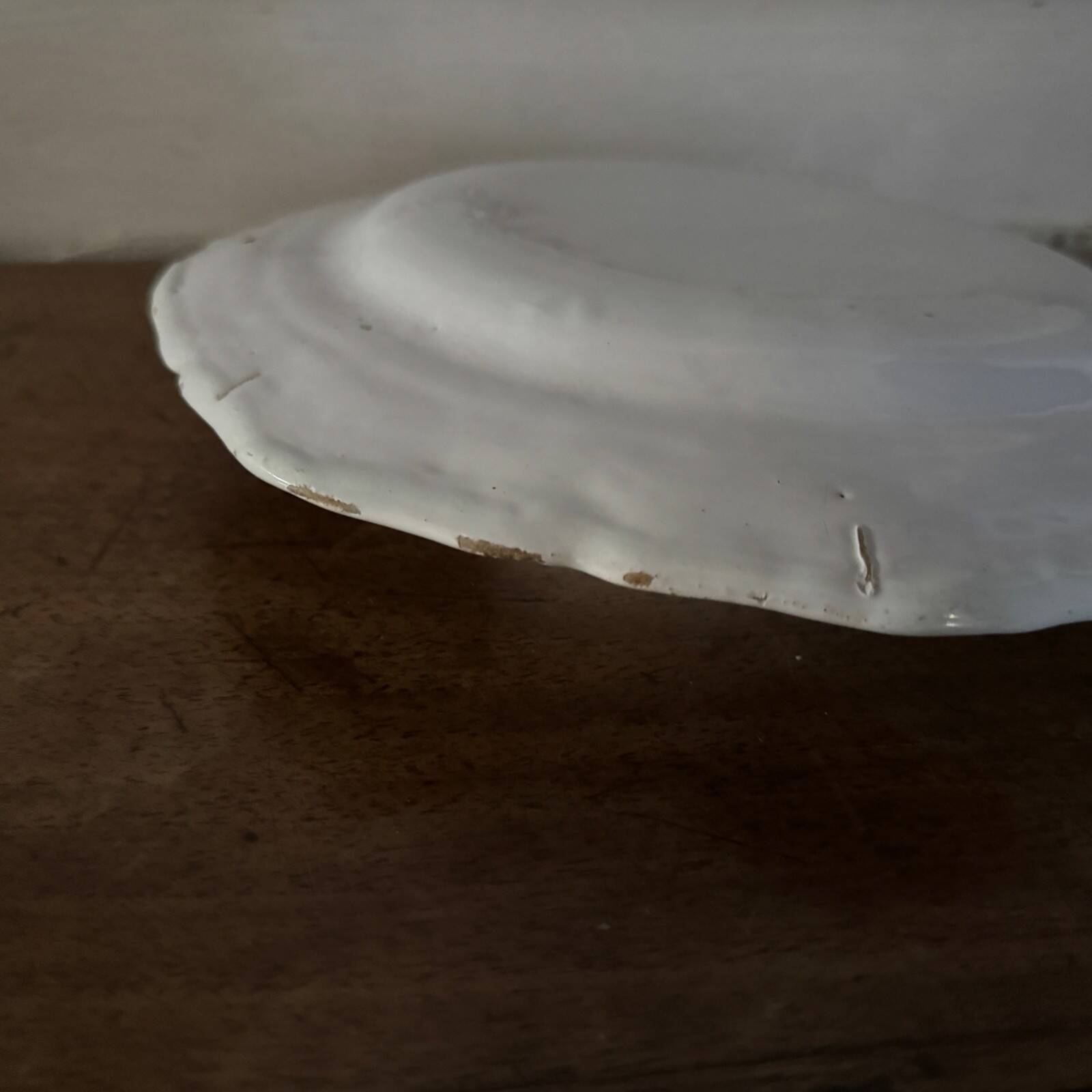 18th-century Moustiers earthenware plate with floral decoration