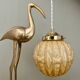 Vintage globe pendant light in pale yellow opaline