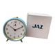 Vintage mechanical alarm clock sky blue Jaz