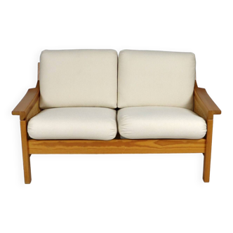 Cane and pine sofa from the 70s