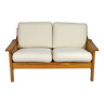 Cane and pine sofa from the 70s