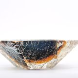 Cendrier en verre craquelé de Murano, Italie années 70