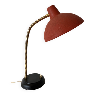 Vintage red and black articulated lamp