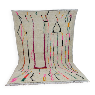 Handmade wool Berber rug 290x190 cm