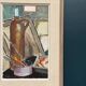 Original Swedish Oil on Canvas – “Still Life” by Harry Holmberg – Signed – Dated 1956 – Vintage & Framed – 47 × 34.5 cm (18.5" × 13.6")