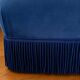 Fauteuil crapaud en velours bleu