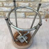 Modernist stool circa 1930 in the style of LC7 by Perriand, Le Corbusier and Jeanneret