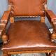 Pair of Renaissance armchairs. Carved solid oak. Holland. Late 19th century.