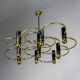 Gaetano Sciolari geometric chandelier, 9 lights, Italy, 1970s