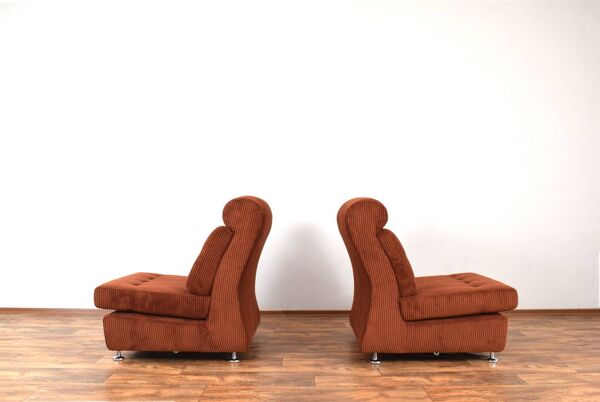 Chaises de salon italiennes des années 50, années 70, ensemble de 2