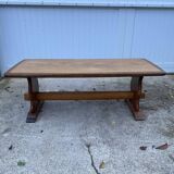 Rustic oak farmhouse coffee table, monastery style, 1950s