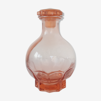 Pink glass decanter 1930