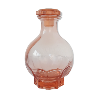 Pink glass decanter 1930