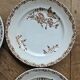Flat plates, ironstone, poppies