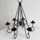 Black metal hanging chandelier