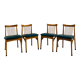 Vintage dining chairs, set of four, Italy 1960s
