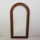Wood and rattan mirror