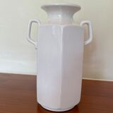 White ceramic ansé vase