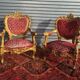 paire de fauteuils d'apparat en bois doré