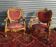 pair of gilded wooden ceremonial chairs