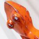 Orange Ceramic Statue by Hugo von Ott, 42cm, Mid-Century Modern Design, Handcrafted Studio Ceramic Sculpture