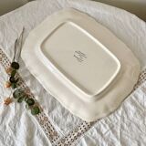 Rectangular ivory-colored serving dish Sarreguemines Chambord model