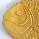 Plat jaune poisson céramique esprit Sarreguemines