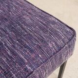 Vintage modernist metal foot armchair