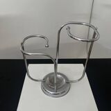 Art Deco Chrome Umbrella Stand in Tubular Steel and Chrome-Plated, Belgium, 1930