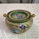 Enamelled brass ashtray