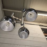 Vintage 3-light chrome metal chandelier