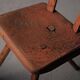 Small alpine chair in solid pine, folk art, early 20th century.