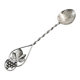 Salt spoon, mid-century modern, silver, Poland, 1970s
