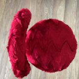 Red fur chair