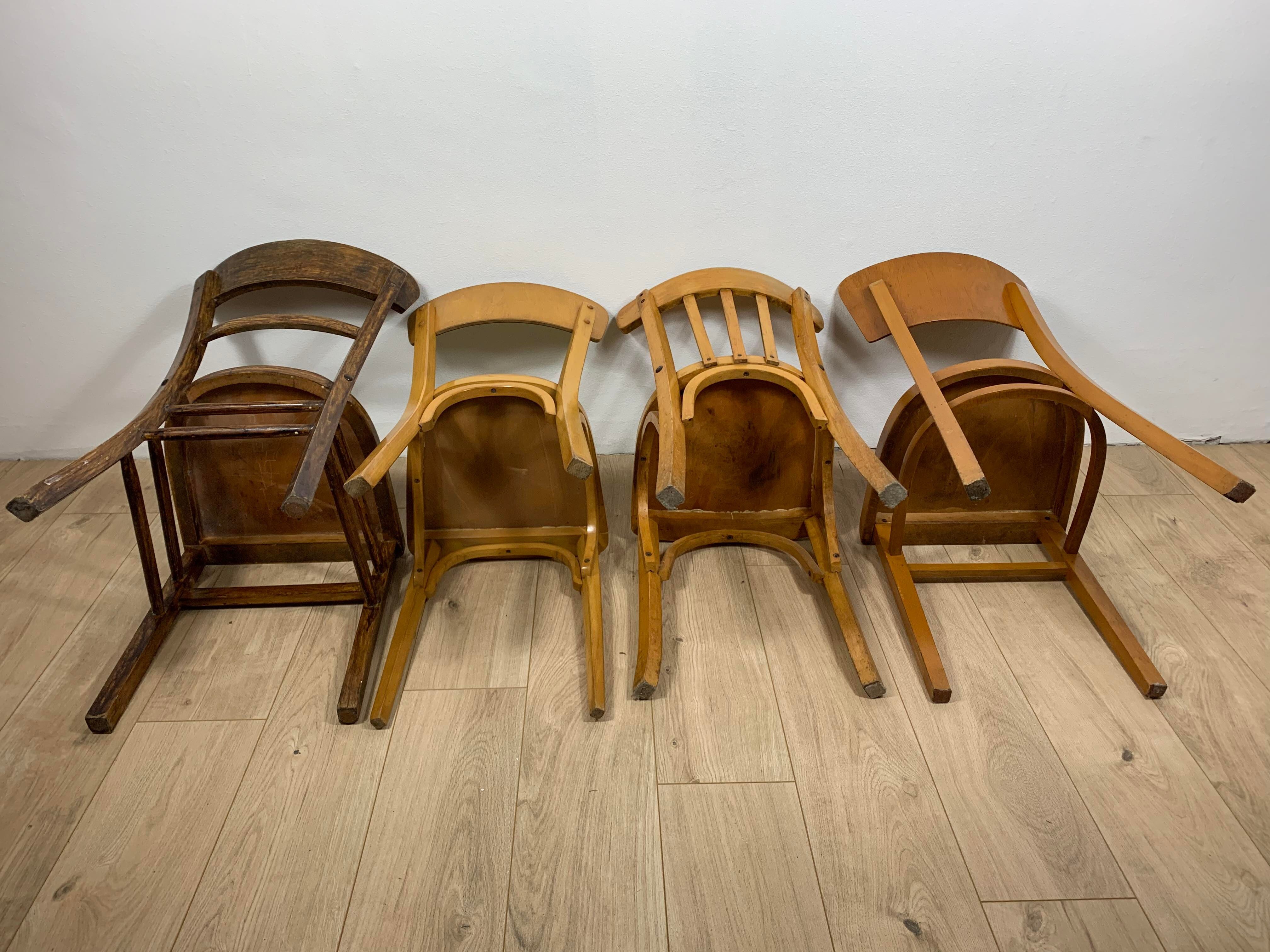 4 mismatched bistro chairs