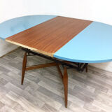 Scandinavian coffee table"smørrebrød" blue, 1960