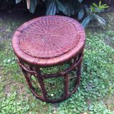 Wicker side table