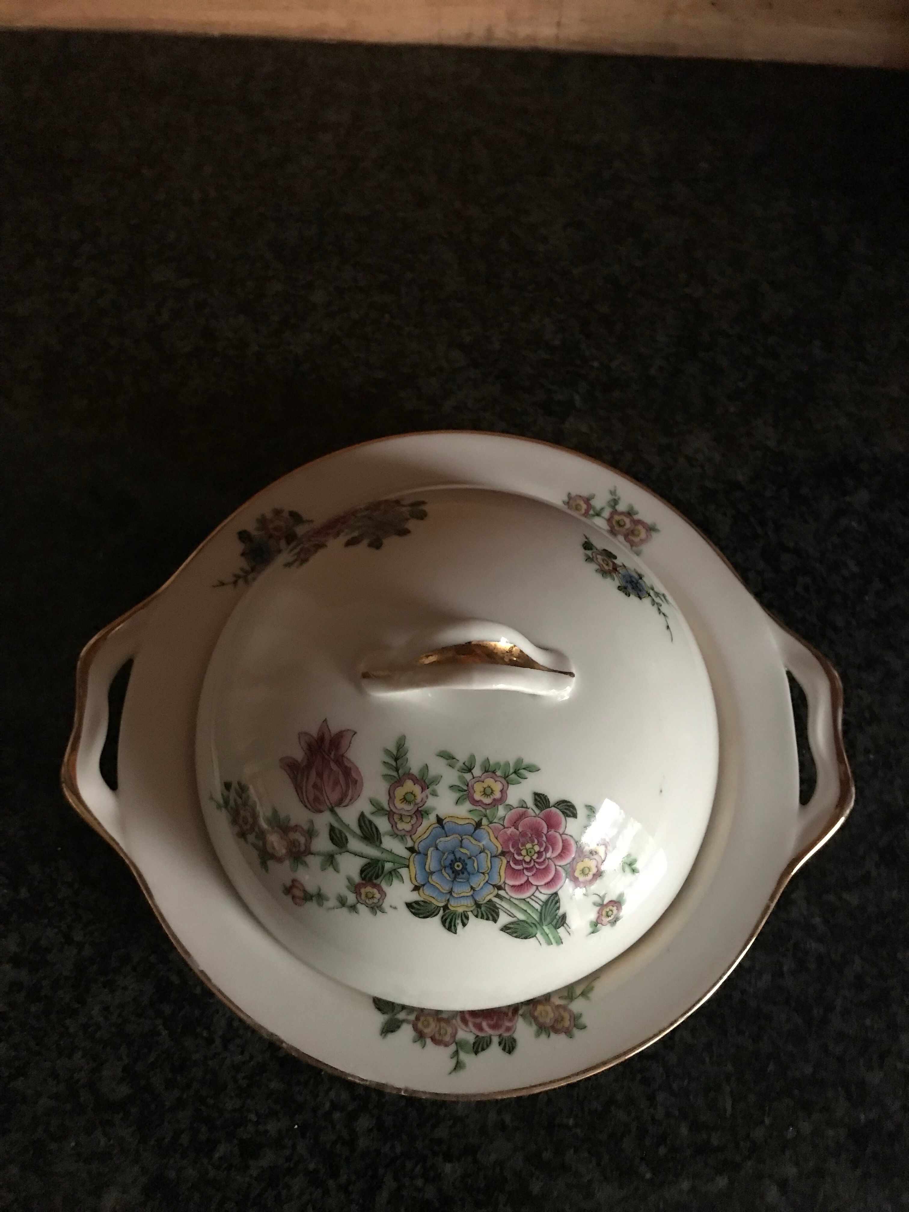 Butter maker in Porcelain of Limoge