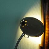 FLOOR lamp design COREP, lacquered steel taupe color, reclining