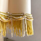 Vintage suspension lampshade with fringes
