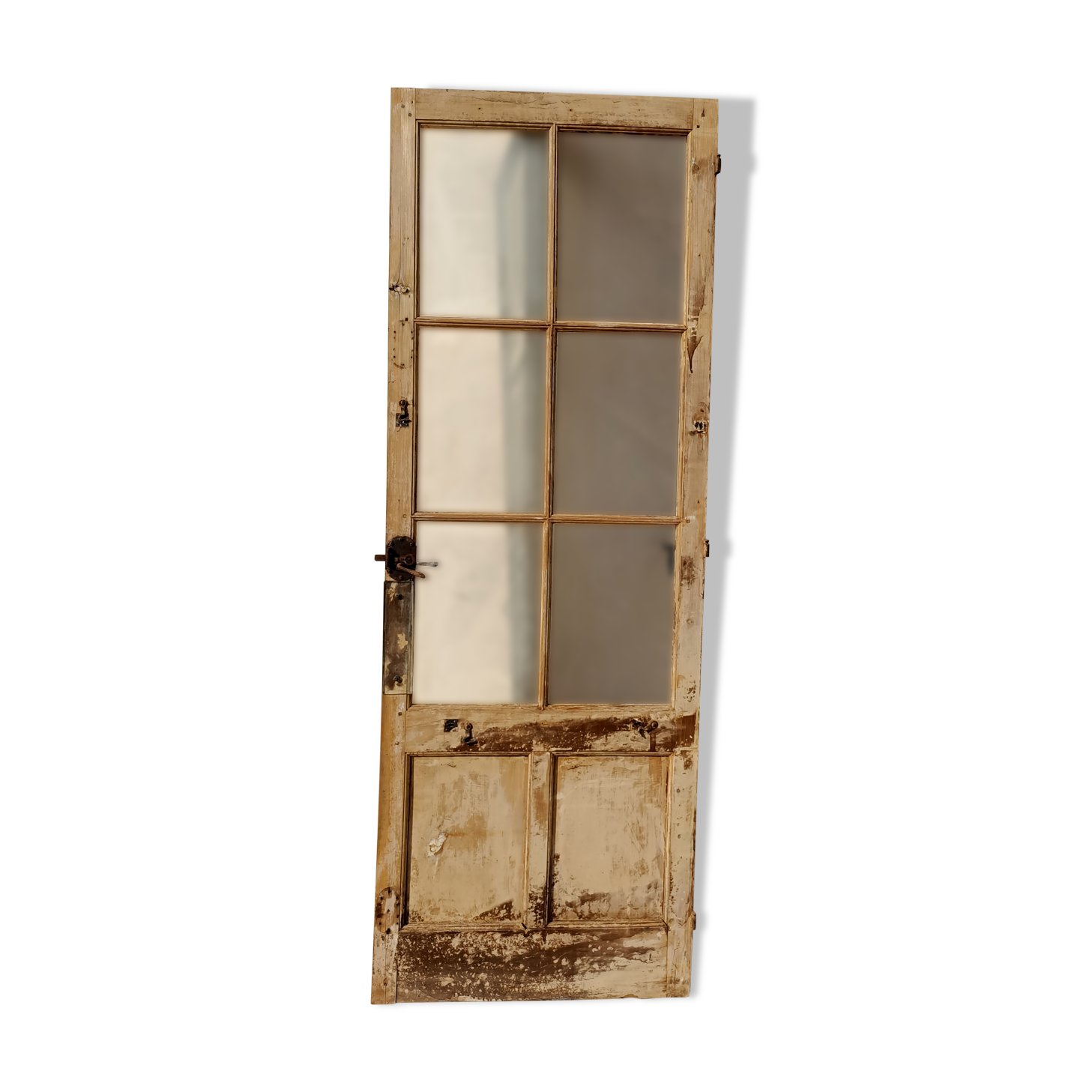 Porte ancienne 6 carreaux 86x243