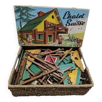 Jouet en bois pour chalet suisse/ Jeujura vintage