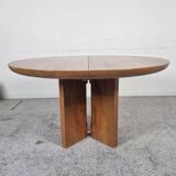 Elm dining table by Luigi Gorgoni from the 80s